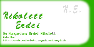 nikolett erdei business card